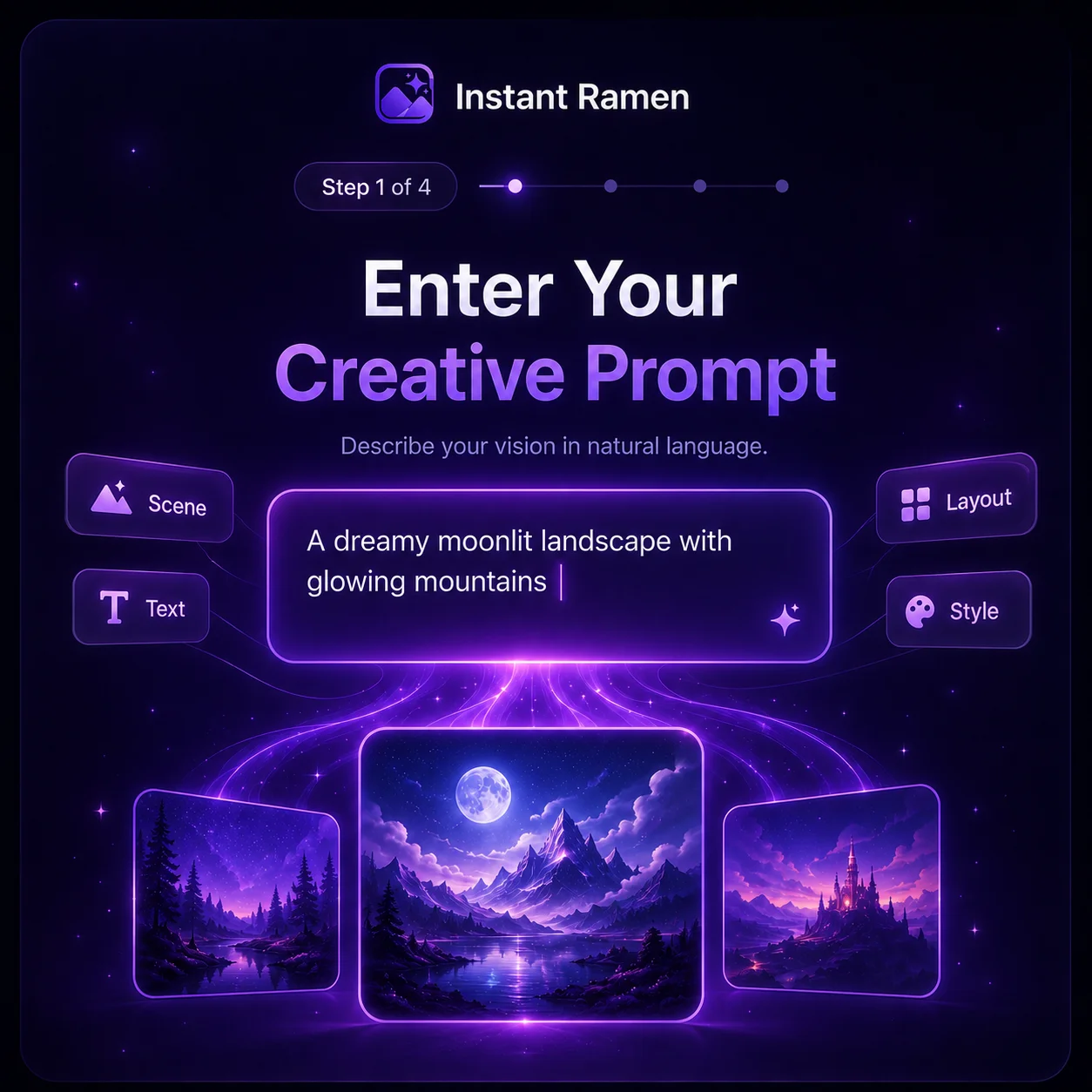 Write a prompt for Instant Ramen image generation